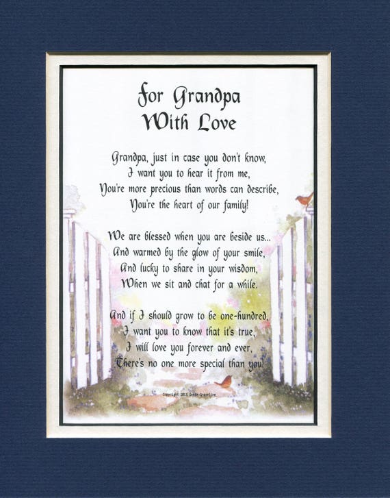 Download Grandpa Poem Grandfather Poem Grandpa Print Grandpa Etsy