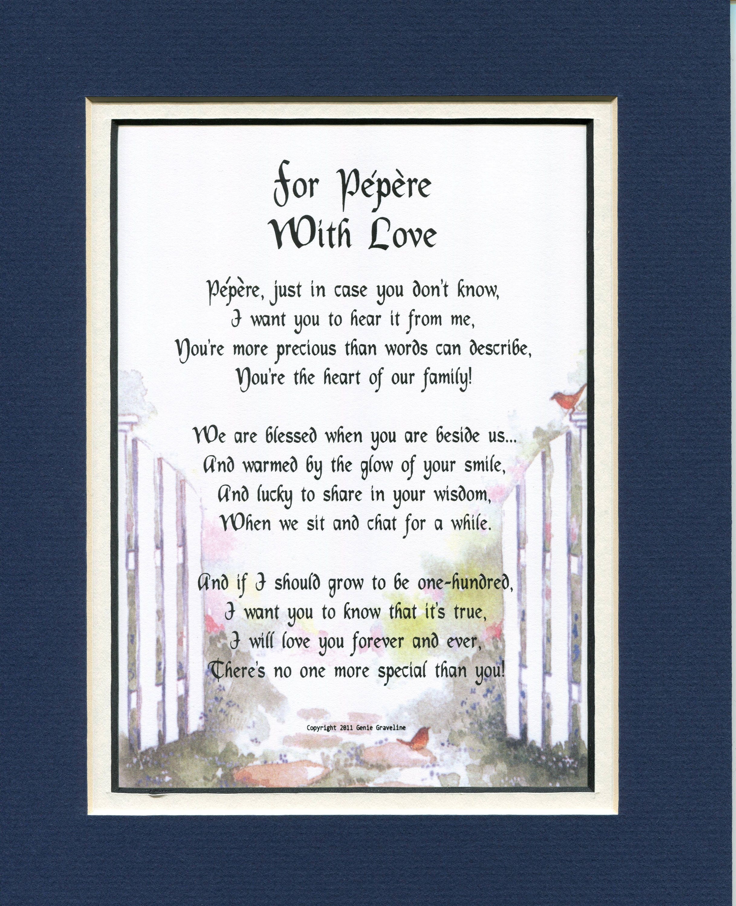 Pepere Poem Pepere Gift Pepere Present Pepere Print Pepere Etsy France