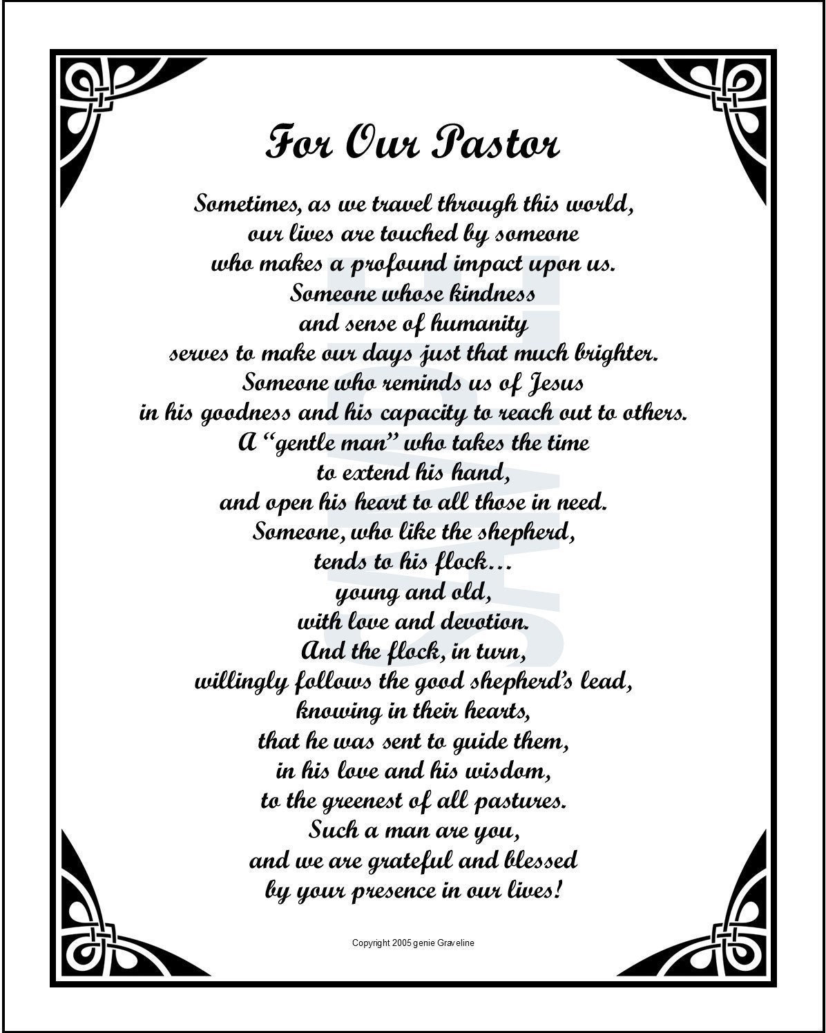 Pastor Appreciation Poems