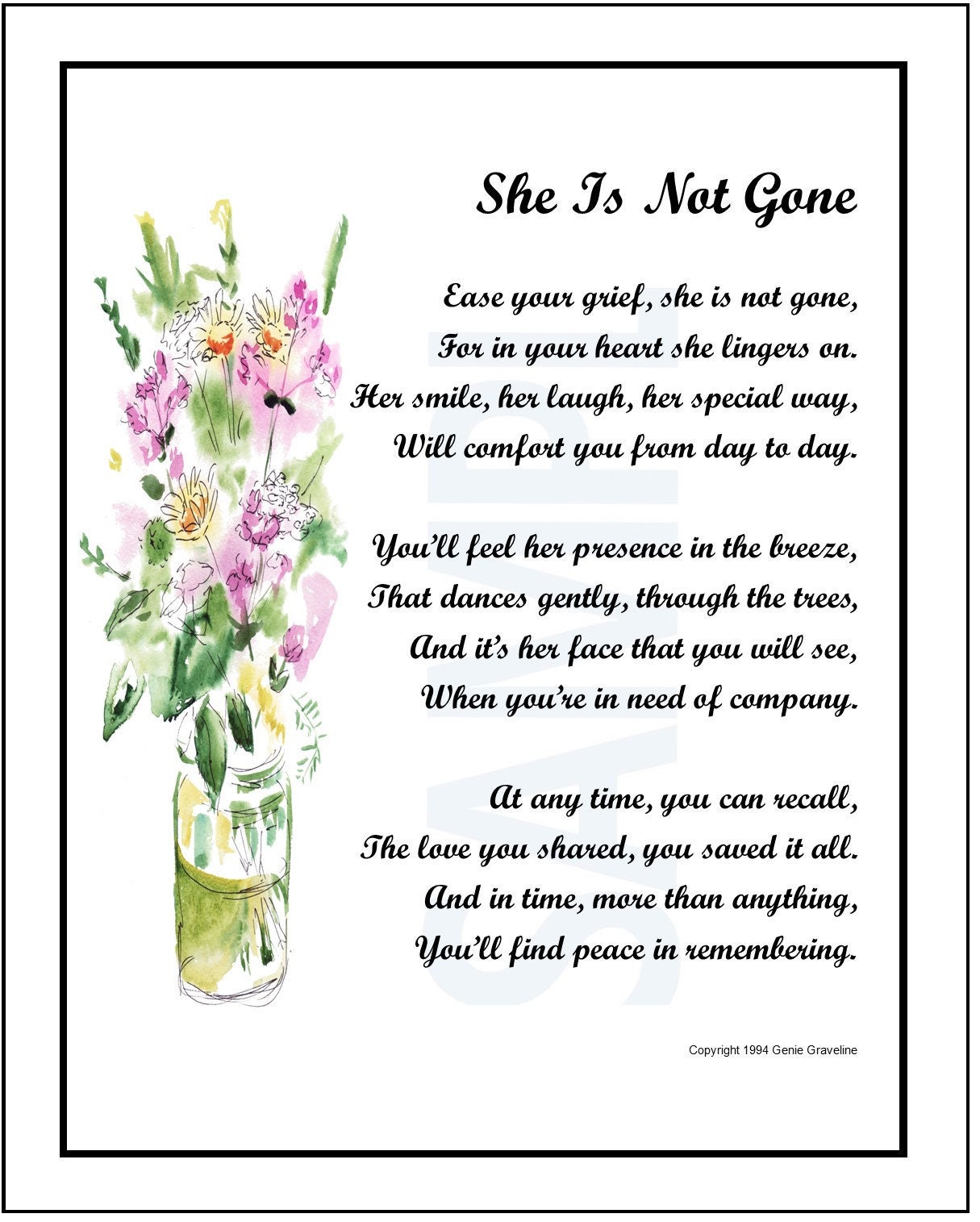 She is Not Gone DIGITAL DOWNLOAD Loss of Mother Loss of - Etsy Canada