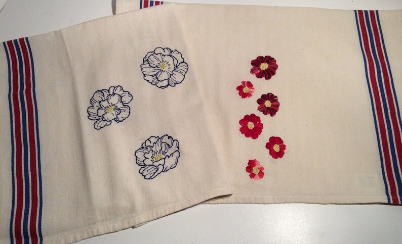 Hand embroidered kitchen towels