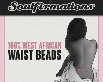 Soulfirmations Waist Beads/ Colorful Crystal African Waist Beads / Authentic West African Glass Belly Beads