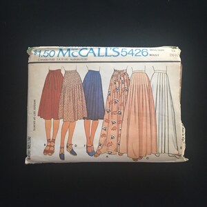 1977 Size 12 SKIRT, Pattern, McCall's 5426 UNCUT; A "Carefree Pattern"; 70s Pleated Skirt Design