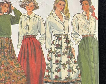 1990 Sizes 6-14, Simplicity 9876; Pleated SKIRT Pattern