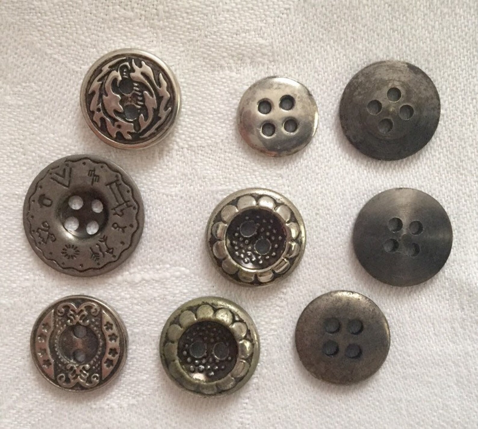 DECORATIVE METAL BUTTON Collection 25 Buttons Sets Pairs Etsy