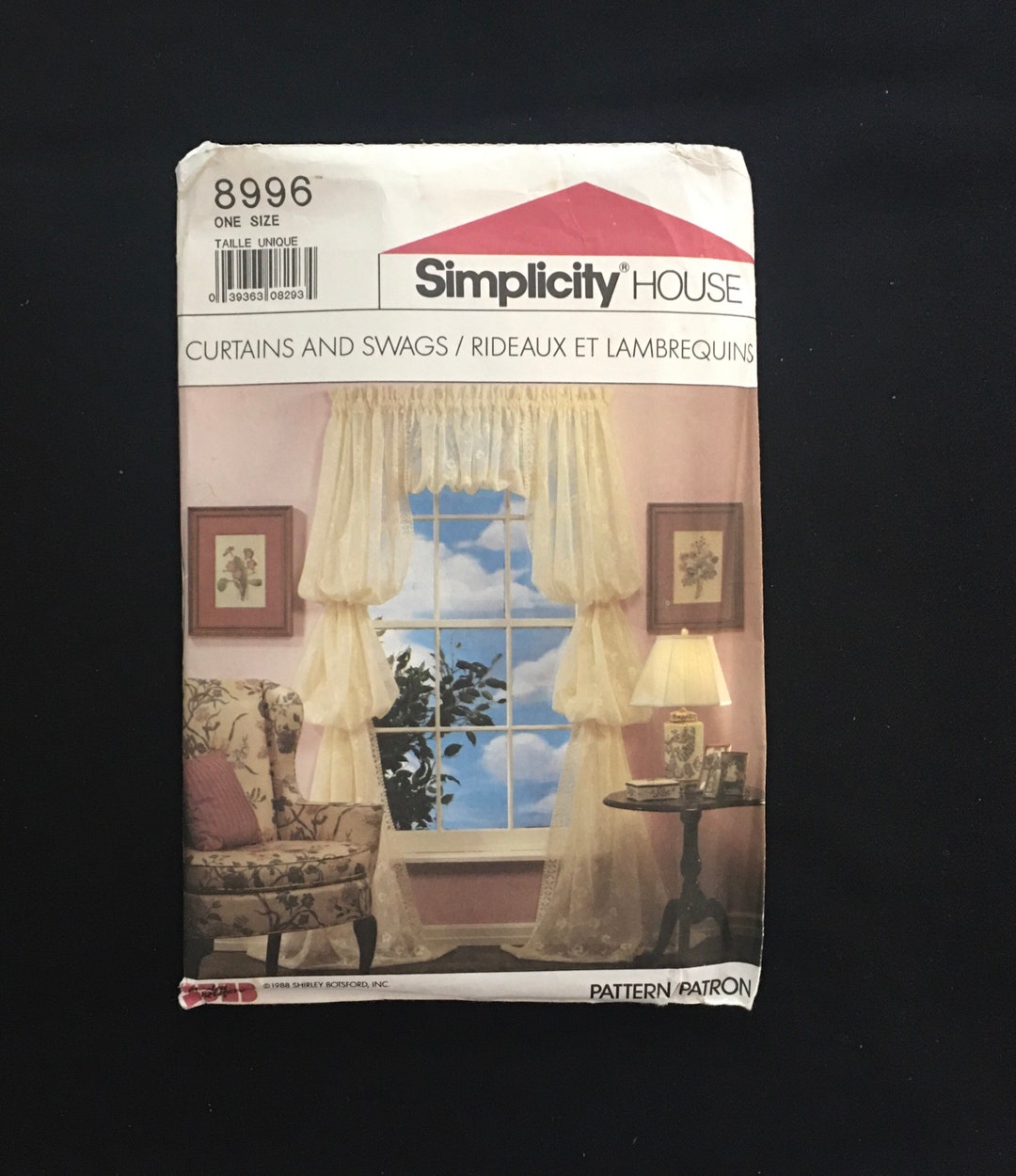 CURTAIN & SWAG Pattern Simplicity 8996 From 1989 9 Different Curtain