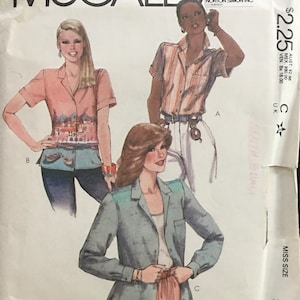 May include: A sewing pattern for shirts, featuring three different styles. The pattern is from McCall's and is called "Made-for-You".