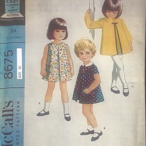 Size 6x, 1967 UNCUT McCall's 8675 Dress