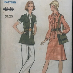 1970s Size 16, Vogue 8300, Versatile Pant Suit, Dress and Tunic Pattern.