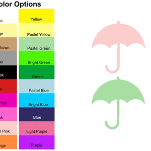 25 Pieces - Umbrella Paper Die Cut Shape Cut Outs for Bulletin Boards, Classroom Decorations, Party Decorations, Scrapbooking Cards & Crafts