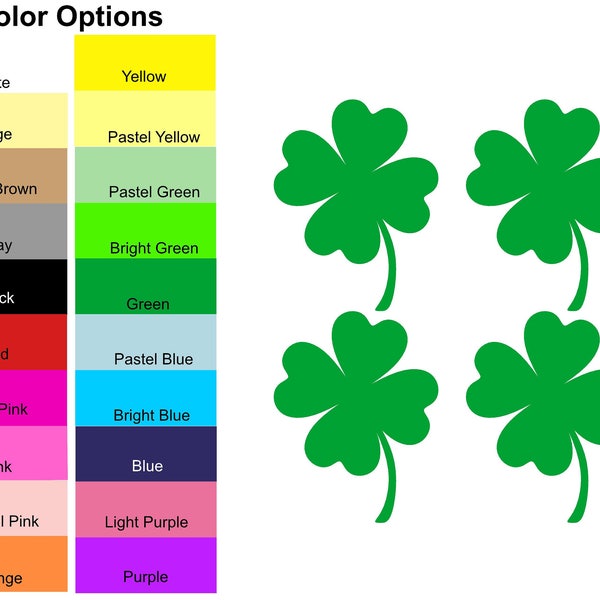 25 Pieces -  Four Leaf Clover St. Patrick's Day Paper Die Cut Shape Cut Outs for Bulletin Boards, Classroom Decorations & Party Decorations