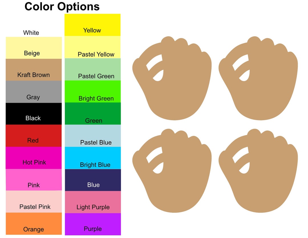 25 Pieces Baseball Glove Paper Die Cut Shape Cut Outs for Bulletin Boards, Classroom Decorations