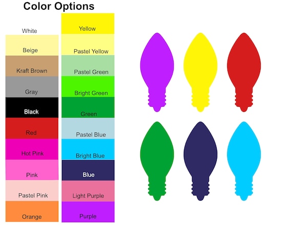 Download Free 25 Pieces Christmas Light Bulb Paper Die Cut Shape Cut Outs Etsy SVG DXF Cut File