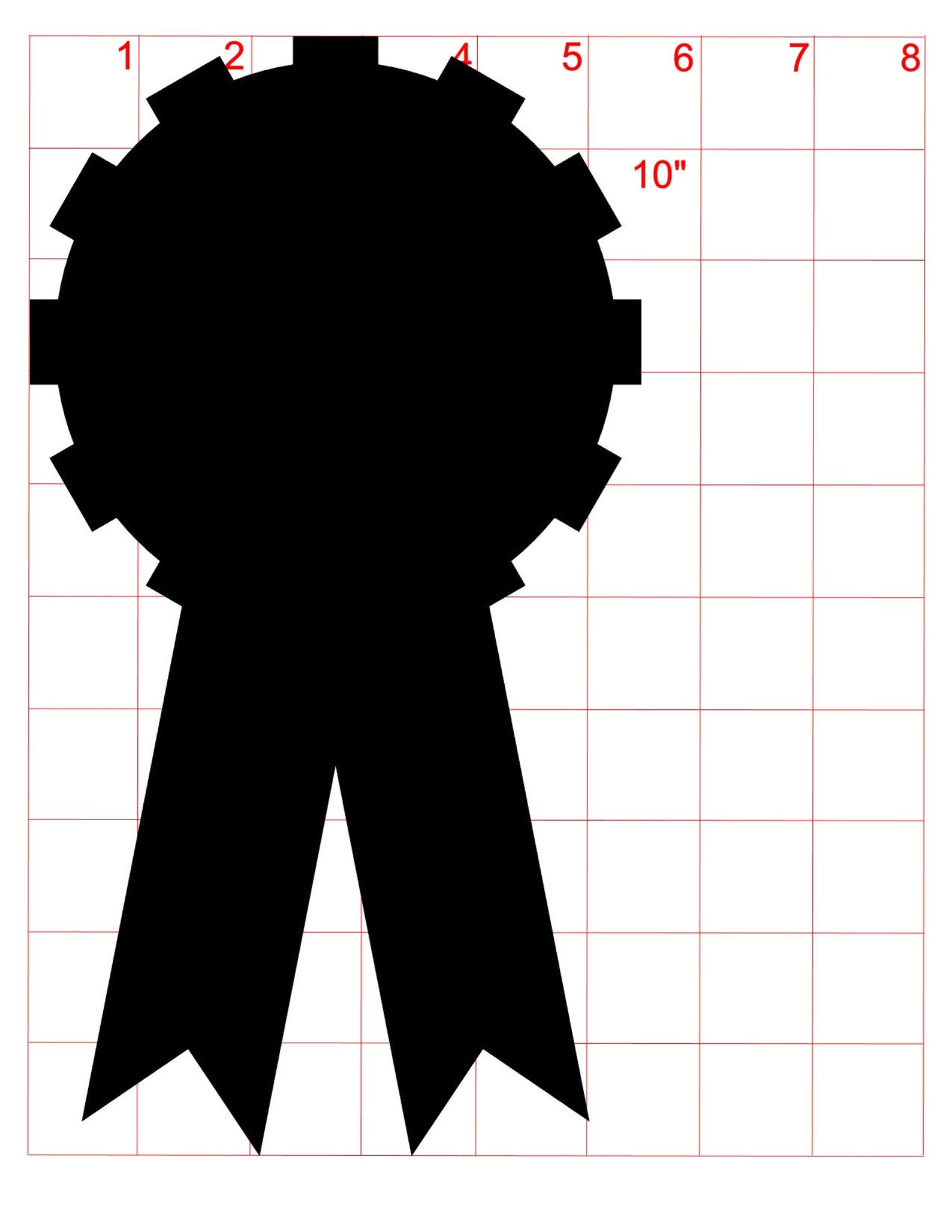 25 Pieces Award Ribbon Paper Die Cut Shape Cut Outs for Etsy