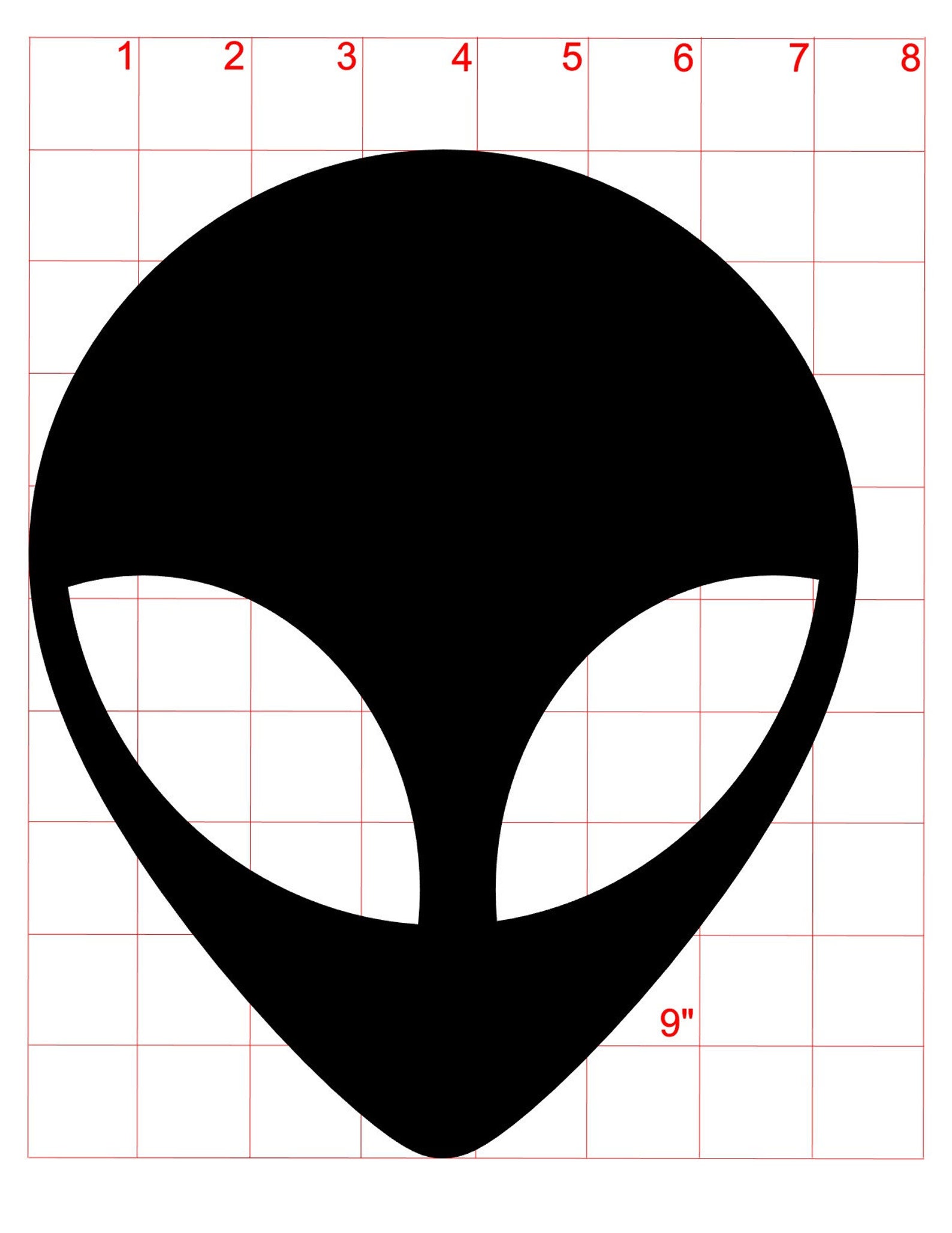 25 Pieces Alien Head Paper Die Cut Shape Cut Outs for Etsy