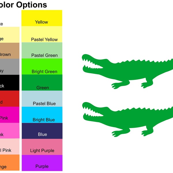 25 Pieces - Alligator Crocodile Paper Die Cut Shape Cut Outs for Bulletin Boards, Classroom Decorations, Party Decorations, Cards & Crafts