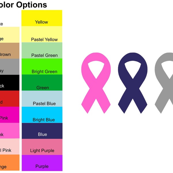 25 Pieces - Cancer Awareness Ribbon Paper Die Cut Shape Cut Outs for Bulletin Boards, Classroom Decorations, Party Decorations Cards & Craft
