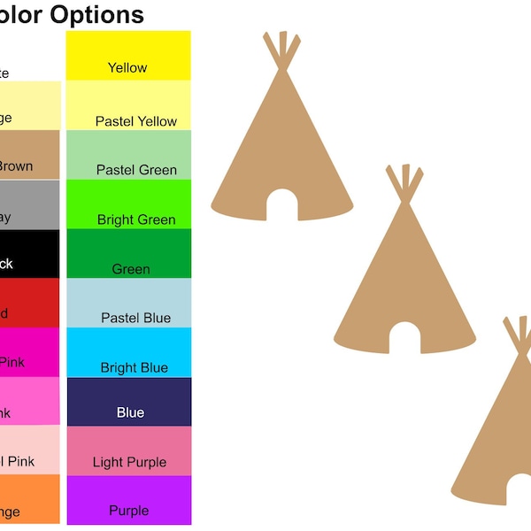 25 Pieces -  Tipi / Teepee Paper Die Cut Shape Cut Outs for Bulletin Boards, Classroom Decorations, Party Decorations, Scrapbooking & Cards