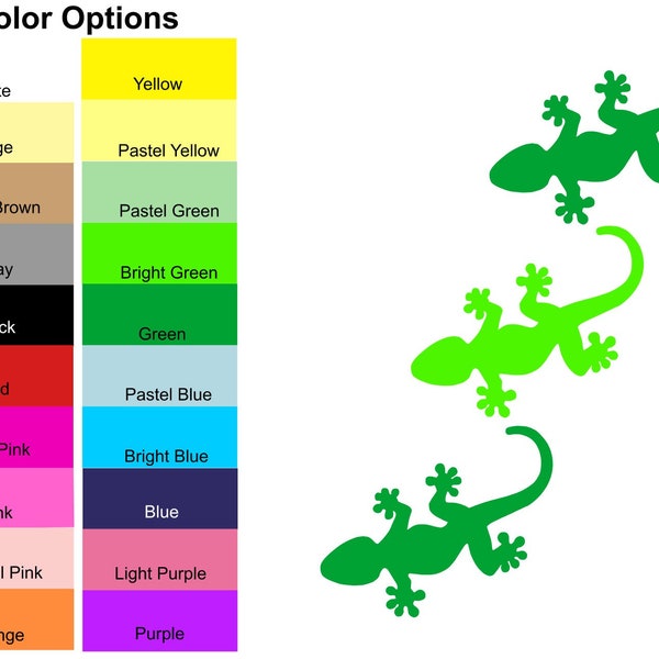 25 Pieces -  Gecko Paper Die Cut Shape Cut Outs for Bulletin Boards, Classroom Decorations, Party Decorations, Scrapbooking, Cards & Crafts