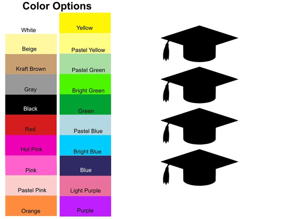 25 Pieces Graduation Cap Die Cuts Graduation Hat Paper Etsy