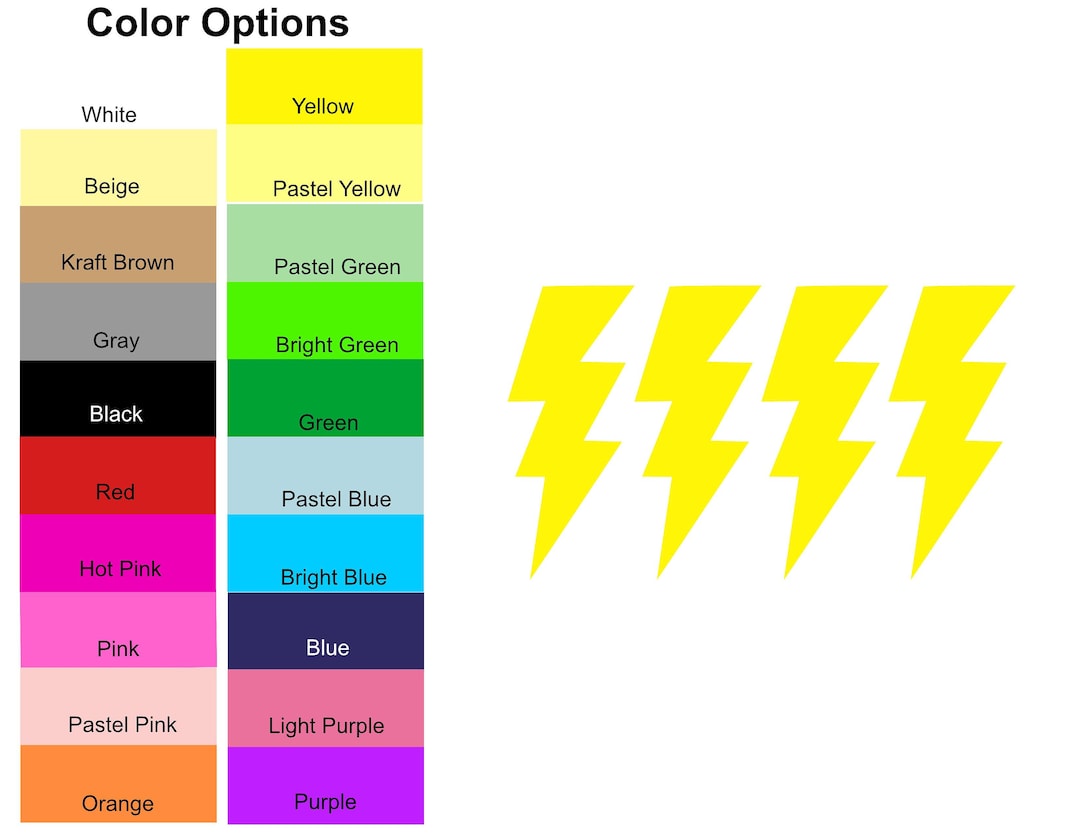 25 Pieces Lightning Bolt Paper Die Cut Shape Cut Outs for Bulletin