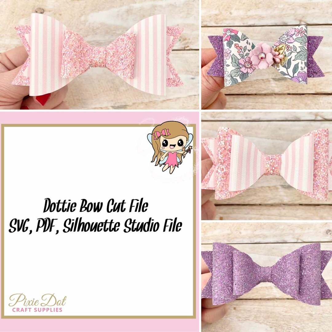 Dottie Cat25 Example.pdf Classic Dottie Bow SVG, Bow Template, PDF, Crafting, Bow Svg,template ...