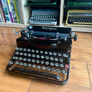 Serviced 1941 Remington Model 1 Typewriter with Original Case and New Rubber Feet
