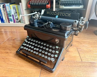 1932 Woodstock 5N Standard Typewriter – Serial N466828 – Serviced, New Rubber Feet, Original Spool Cover
