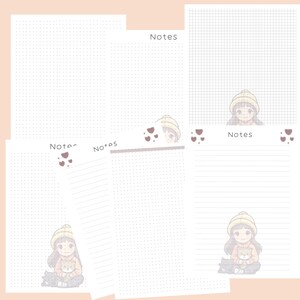 Set of Printable Sheets, Lined Sheet, Dotted Sheet, Checkered Sheet ...