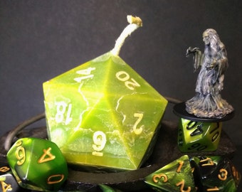 Salpicadura ácida: Vela Spell Series Natural D20