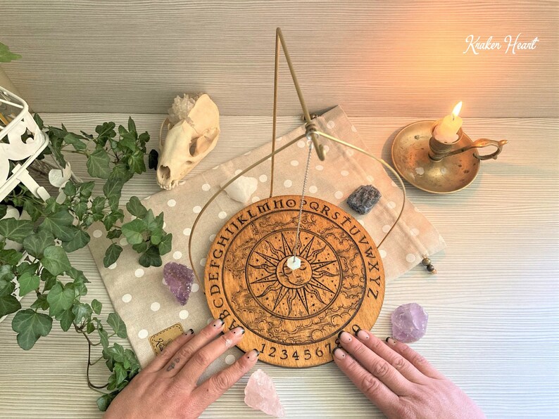 Pendulum Board with stand for Divination. Dowsing Wiccan Etsy