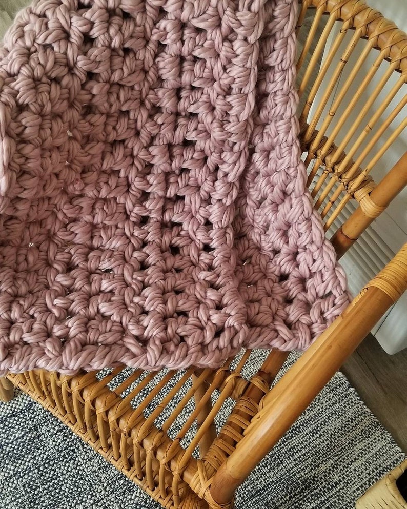 Dusty Rose Cobijita Blanket Throw | Etsy