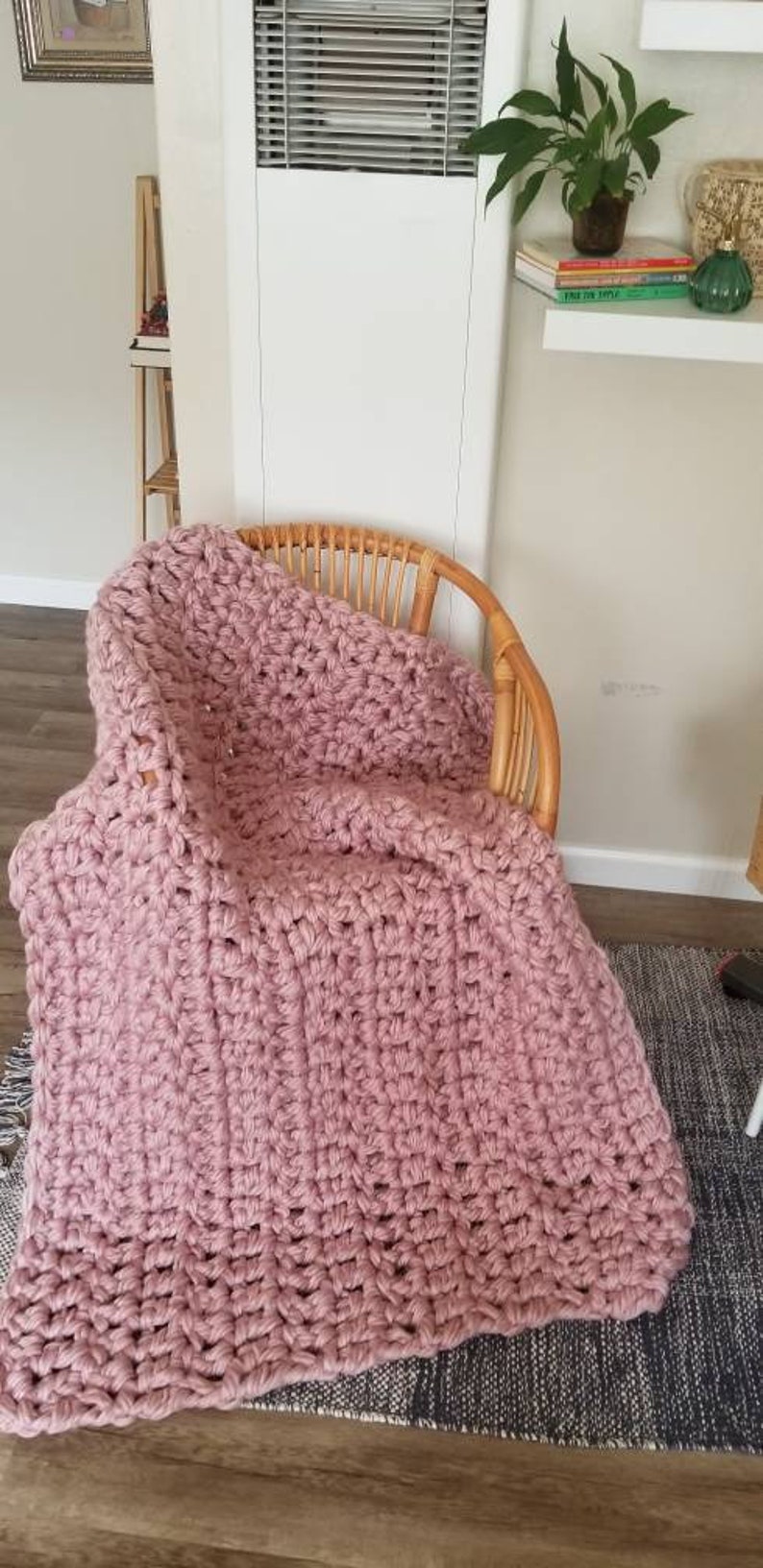 Dusty Rose Cobijita Blanket Throw Etsy