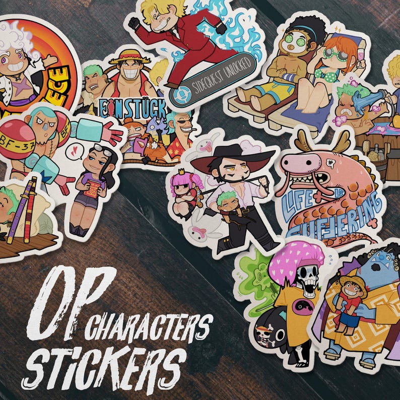 One Piece Sticker Set Charaktere All Stickers Set