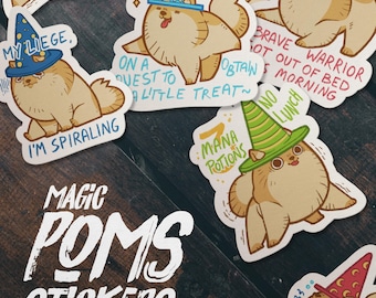 Magic Poms Sticker Set Pommersche HexeZauberer
