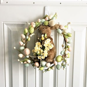 Easter Bunny Wreath, Front Door Wreath, Easter Wreath, Door Wreath, Spring Wreath, Egg Wreath, Easter Door Wreath, Spring Wreath for Door
