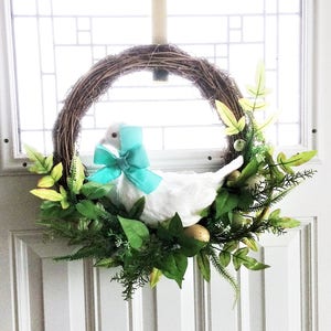 Easter Goose Wreath, Easter Wreath, Spring Wreath, Front Door Wreath, Spring Decor, Easter Decoration, Outdoor Wreath, Easter Egg Wreath