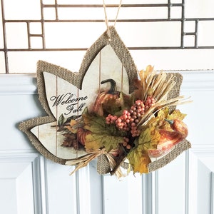 Front Door Hanger, Fall Door Hanger, Maple Leaf Door Hanger, Door Hanger, Autumn Door Hanger, Harvest Door Hanger, Hanger for Door, Fall