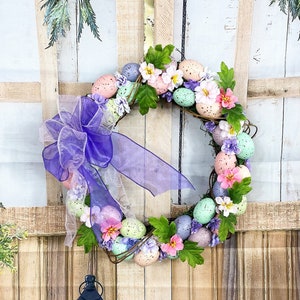 Egg Spring Wreath, Spring Decor, Spring Egg Wreath, Summer Wreath, Front Door Wreath, Easter Decoration, Outdoor Wreath, Easter Egg Wreath