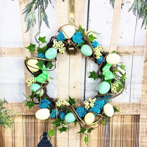 Egg Spring Wreath, Spring Decor, Spring Egg Wreath, Summer Wreath, Front Door Wreath, Easter Decoration, Outdoor Wreath, Easter Egg Wreath