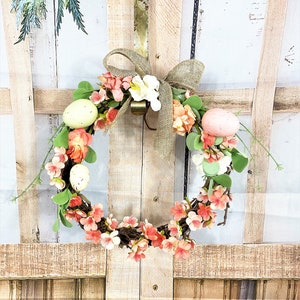 Easter Egg Wreath, Egg Spring Wreath, Spring Decor, Spring Egg Wreath, Summer Wreath, Front Door Wreath, Easter Decoration, Outdoor Wreath