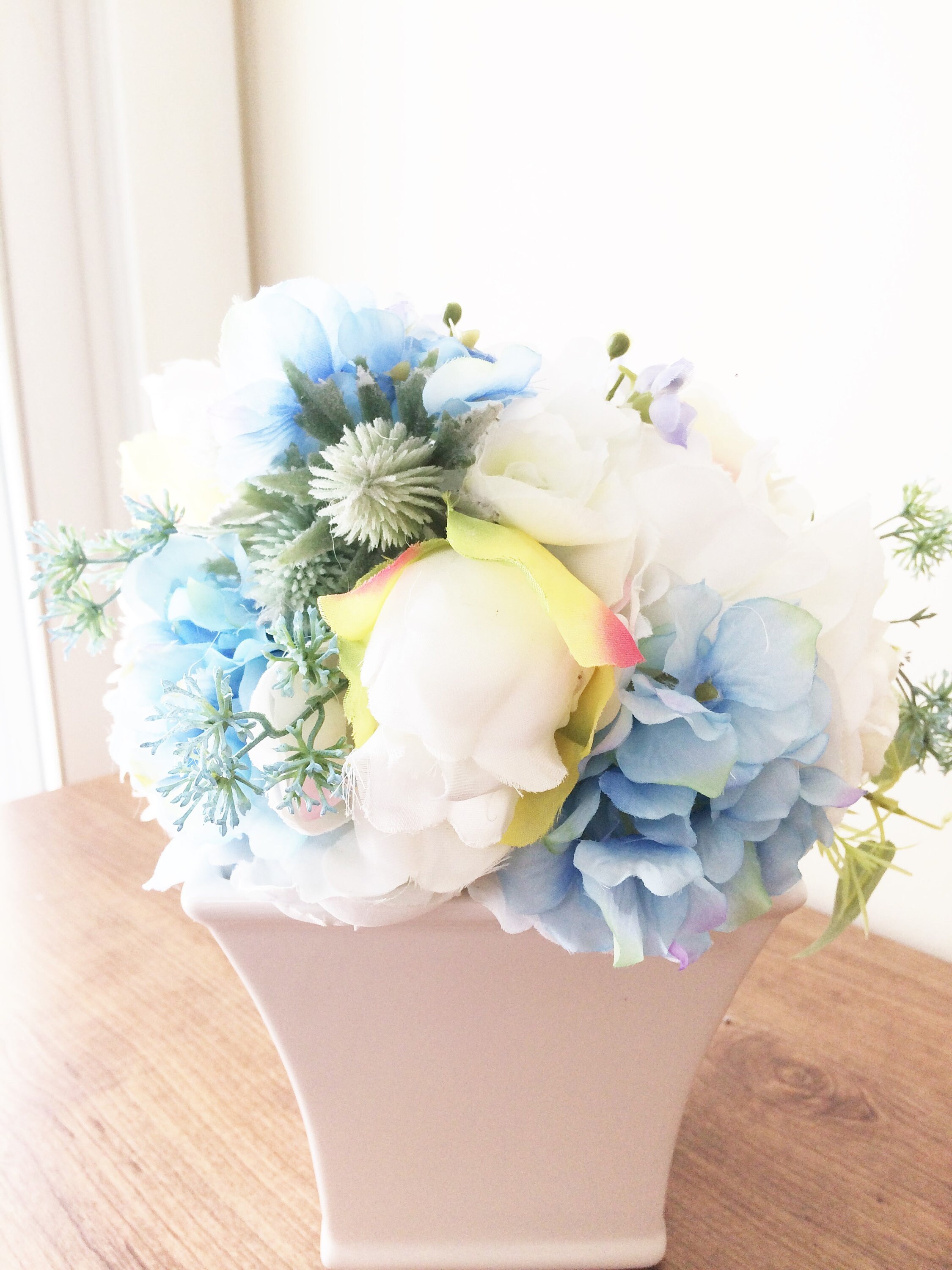 Hydrangea Flower Arrangement Artificial Flower Arrangement - Etsy