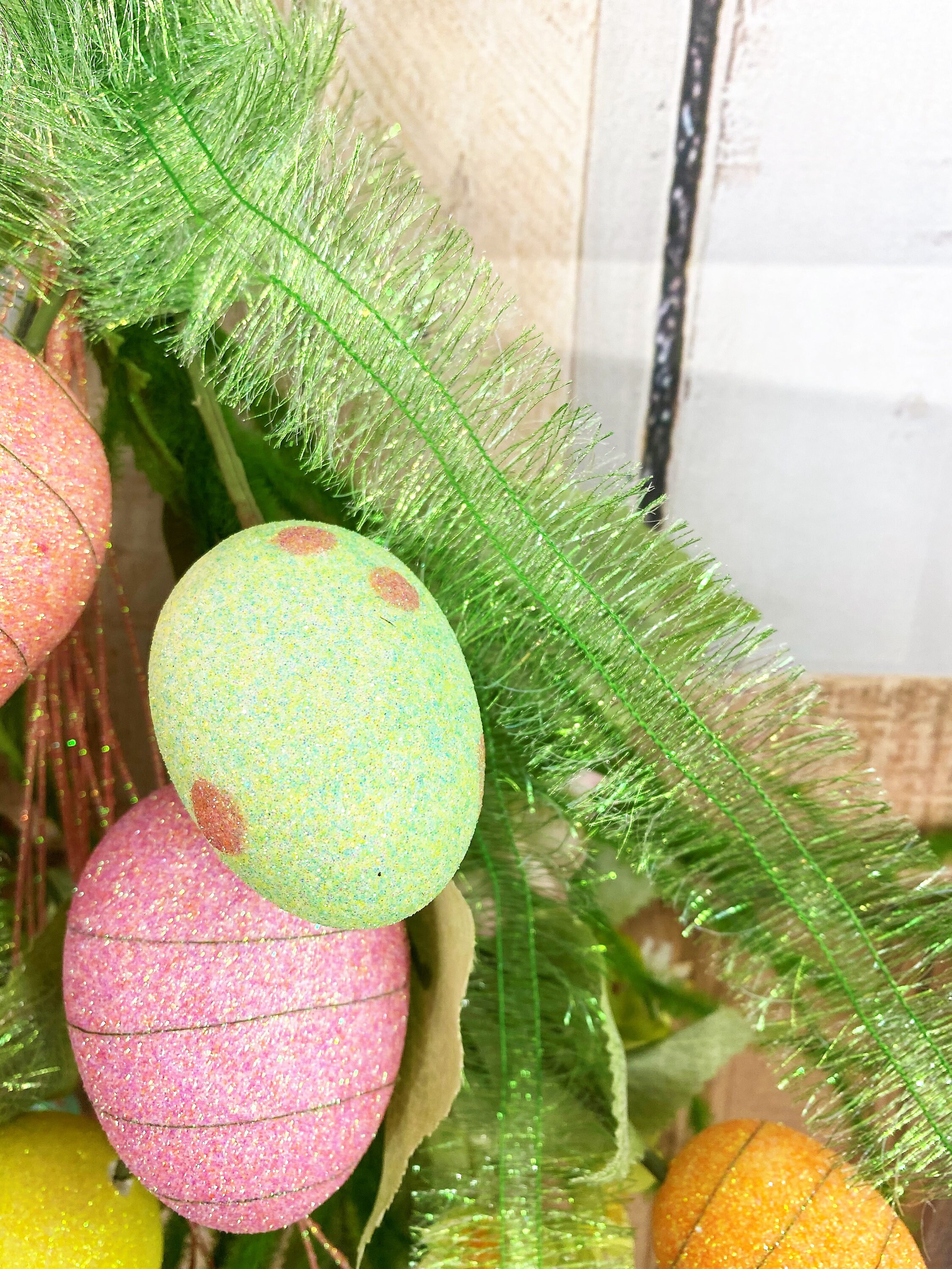 Easter Egg Swag Front Door Swag Easter Swag Zinnia Swag Etsy
