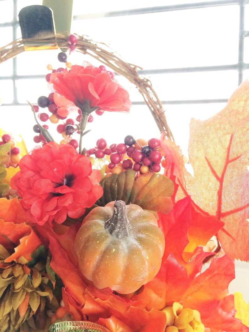 Door Wreath Wreath for Door Fall Wreath Front Door Wreath Autumn Wreath Fall Door Wreath Carnation Wreath Basket Wreath Fall Wreaths