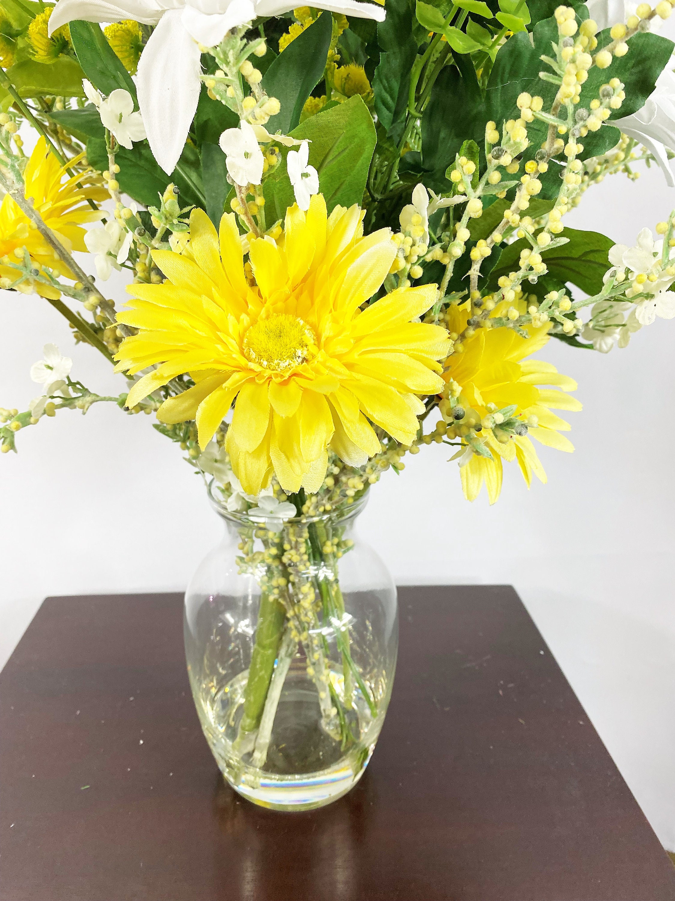 Yellow Daisy Flower Arrangement Artificial Centerpiece Silk Etsy UK
