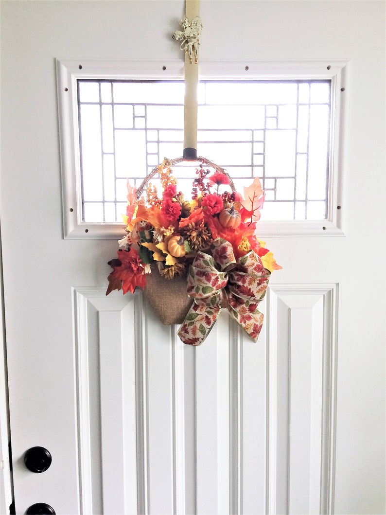 Door Wreath Wreath for Door Fall Wreath Front Door Wreath Autumn Wreath Fall Door Wreath Carnation Wreath Basket Wreath Fall Wreaths
