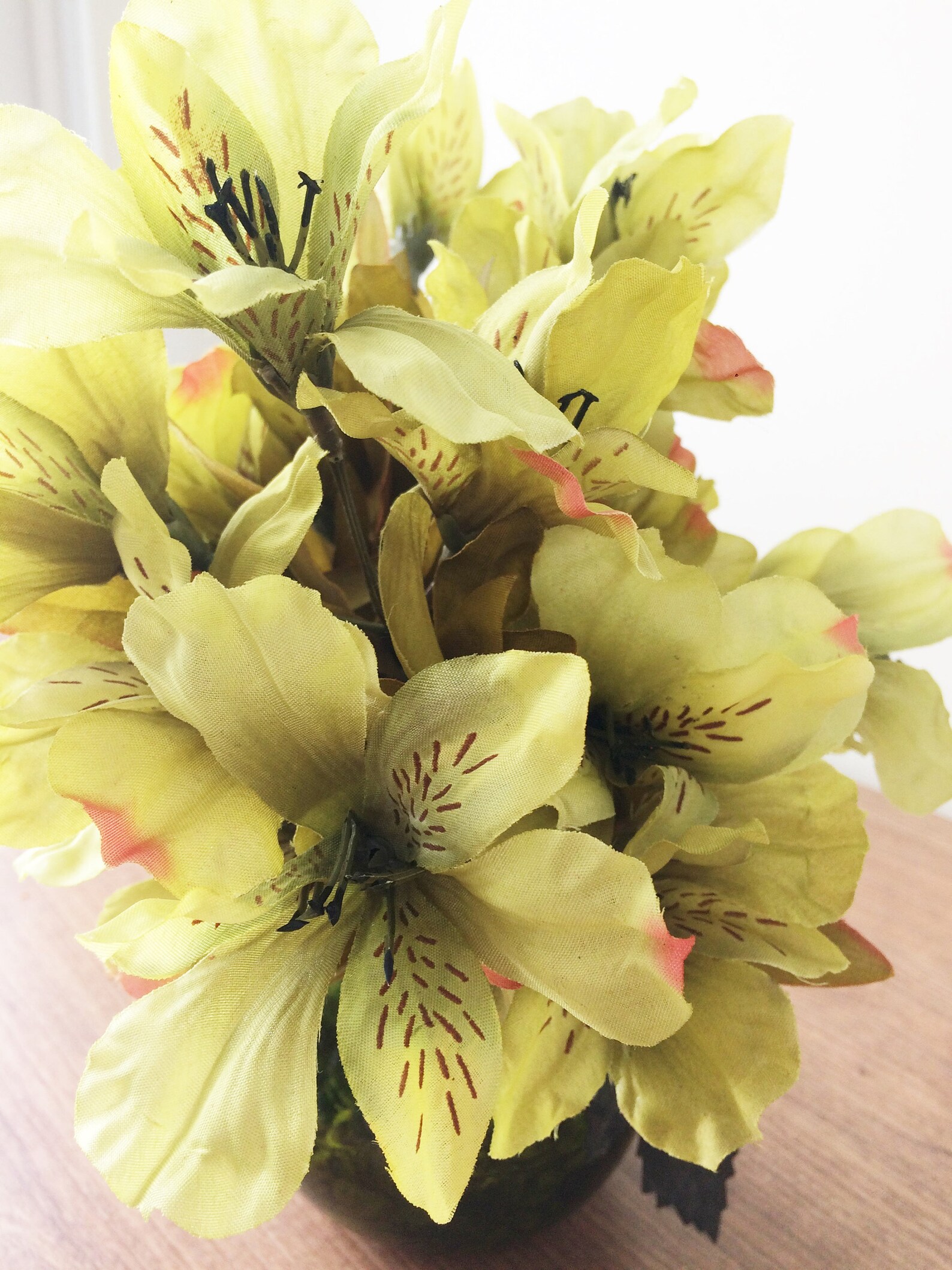 Tiger Lily Flower Arrangement Silk Floral Centerpiece Fall Etsy