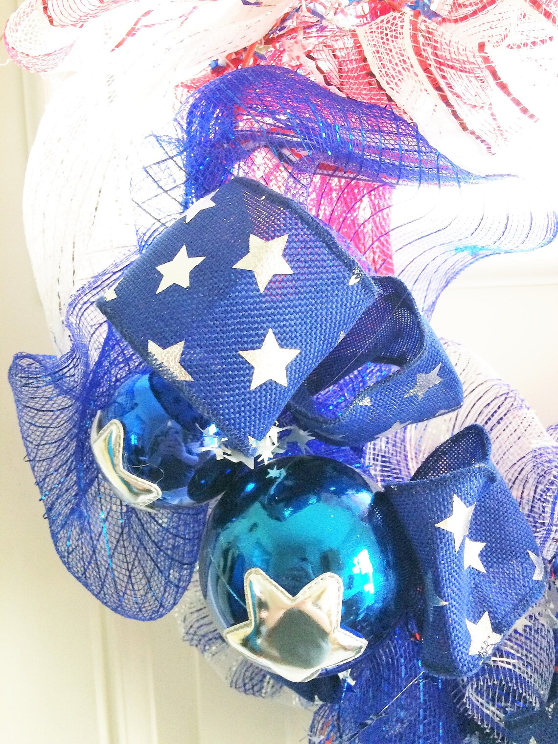 4th of July Wreath Star Wreath Front Door Wreath Door Etsy