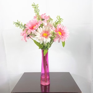 Gerbera Daisy Flower Arrangement, Silk Flower Centerpiece, Summer Floral Arrangement, Spring Table Centerpiece, Small Floral, Daisy Decor