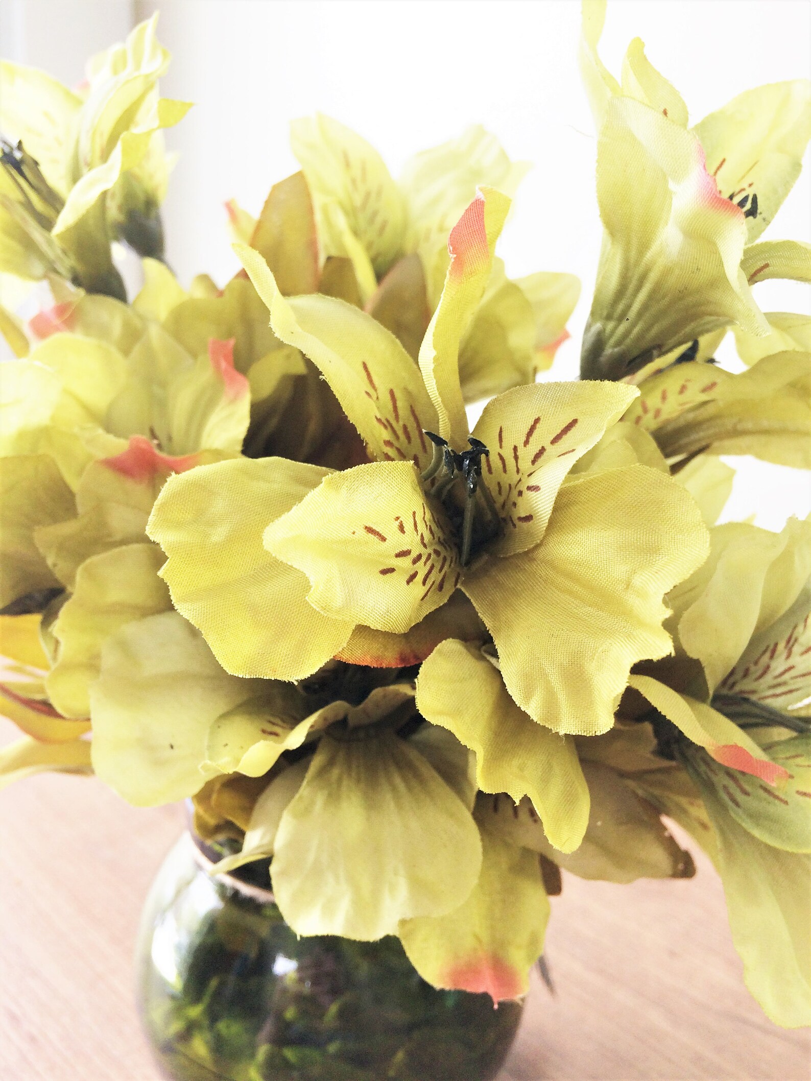 Tiger Lily Flower Arrangement Silk Floral Centerpiece Fall Etsy